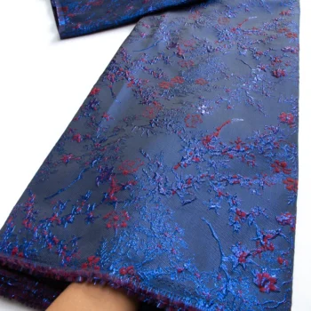 2024 High Quality Nigerian Jacquard Lace Fabric African Brocade Lace Fabric For Sewing Women Wedding Party Dresses TY3464