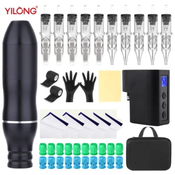 Permanent Makeup Tattoo Machine Kit Wireless Tattoo Power Supply Professional Complete Tattoo Gun Kit for Tattoo Artist