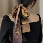 وشاح حريري فرنسي متعدد الاستخدامات للسيدات ، ربطة عنق شريطية طويلة ، ربطة عنق لشريط حقيبة الربط ، تصميم فاخر ، آلهة وشمس ، أربطة رأس