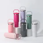 NEW SL Flip Straw Tumbler 30oz Recyclable Stainless Steel Vacuum Insulated Thermal Car Cup Travel Mugs for Coffee Tea Water