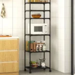 Floor Standing Multi-Layer Kitchen Rack Bathroom Storage Shelves Without Punching Holes Household Multi Layer Kitchen Storage