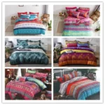 2pcsHui-85 Spring and summer thickened brushed four-piece bed sheet quilt cover home textile bedding