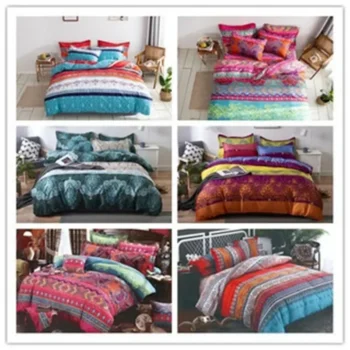 2pcsHui-85 Spring and summer thickened brushed four-piece bed sheet quilt cover home textile bedding