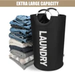 kf-S6240e26d70954ffc959c61ca20b00805P-82LBlack-Large-Laundry-Basket-Collapsible-Laundry-Bag-Freestanding-Tall-Clothes-Hamper-Foldable-Washing-Bin