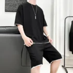 kf-Se5688aff9a934dceae4bebe29b003802K-Men-s-new-waffle-summer-suit-2024-casual-T-shirt-shorts-suit-men-s-sports-suit