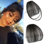 WIGSIN Synthetic Air Bangs Clip In Bangs Front Neat Bangs Fringe Hair Women Clip In Hair Clip Extension Hair Accessories