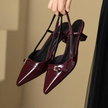 مثير بمقدمة مدببة للنساء ، أحذية حفلات ، صنادل مصممة ، مضخات علامة تجارية ، حبال ، شبشب فستان غير رسمي ، صيف ، كعب جديد ،