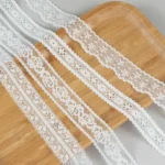 5 Meters Lace Ribbon 25mm White Fabric for Gift wrapping Christmas Wedding Decor DIY Crafts Elastic free lace Sewing accessories