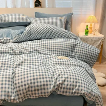 Winter Thickened Milk Velvet Bed 4 Piece Bedding Set AB Side Duvet Cover Set Brushed Flannel Cover Double-sided Plush Sheet