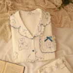 kf-S3219ff978dbc4bf0a55218147edf1aa9h-Women-s-Live-Broadcast-Pajamas-Spring-Autumn-Long-Sleeve-Ruffled-Trousers-Cardigan-Sweet-Bubble-Wrinkled-Homewear