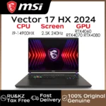 MSI Gaming Laptops MSI Vector 17 HX 2024 Intel Core I9-14900HX RTX4060/4070/4080 M.2 PCIE 4.0 SSD17.3"2.5K 240Hz Notebook PC
