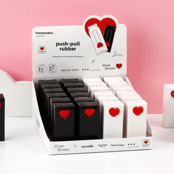 ممحاة قلب خارقة للطلاب ، مطاط قابل للسحب ، مسح نظيف ، بدون بقايا ، متوسطة وصغيرة ، مرنة