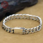 100% Solid S925 Sterling Silver Bracelet For Men Women Punk Couple Jewelry S925 Silver Chains Original Certified Jewelry Gift