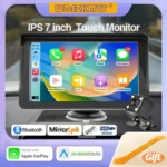 مشغل فيديو متعدد الوسائط للسيارة ، مشغل سيارة ، أندرويد ، تلقائي ، محمول ، شاشة تعمل باللمس مع كاميرا AUX ، شاشة خلفية 4.3 بوصة ، 7 بوصة