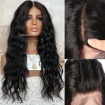Water Wave Full Lace Wigs Trasparent Full Lace Human Hair Wigs for Women #1 Jet Black 180% Density Wet and Wavy Wigs