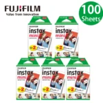 العلامة التجارية الجديدة فوجي فيلم ورق طباعة الصور 10/20/40/50/60/80/100 ورقة صغيرة بيضاء حافة اللون ورق طباعة الصور للكاميرا الفورية فوجي
