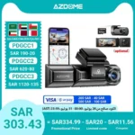 Upgrade AZDOME M550 Pro Car DVR Dash Cam 4K 5.8Ghz WiFi 2/3 Cameras Front/Cabin/Rear Cam GPS Night Vision Parking Monitor داش كا