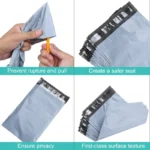 20pcs/lot Grey Courier Bag Express Envelope Storage Bags Mailing Bags Self Adhesive Seal Plastic Pouch Packaging Shipping Bag