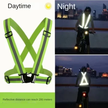 Reflective Elastic Vest Adjustable Safety Highlight Reflective Straps Work Security Run Cycling Safety Reflective Vest Outdoor