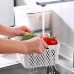 kf-S2ab101a703a54fa4a1e00864e6b9c7f0O-Doublelayer-Refrigerator-Storage-Box-Fruit-And-Vegetable-Drain-Basket-Fresh-Keeping-Box-With-Lid-Storage-Container