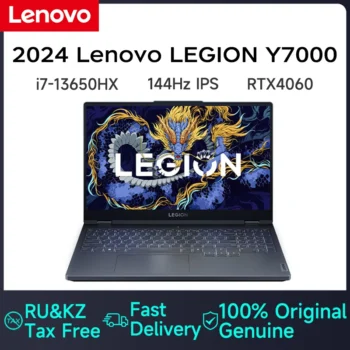 2024 Lenovo LEGION Y7000 Gaming Laptop 15.6 Inch 144Hz FHD IPS Screen Notebook i7-13650HX 24GB 1TB RTX4060 Netbook Computer PC