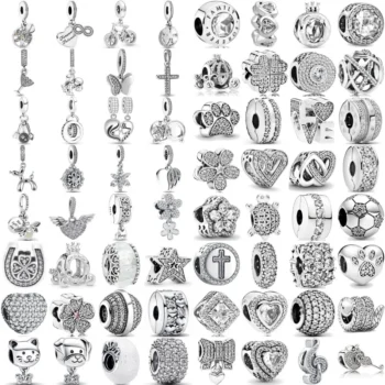 Mother's Silver 925 Plated Forever Friends Mother Daughter Pendant Charm Bead Fit Original Pandora Bracelet Women DIY Jewelry