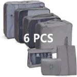 Thickened Travel Packing Cube 6/1 Piece Set Fashion Waterproof Large Capacity Clothes Sorting Storage Bag Men's Weekend Bag