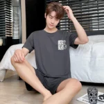 kf-Sc6001caec3324a53bf03c0542850bf72D-Summer-Thin-Short-Sleeve-Round-Neck-Casual-Suit-For-Teenage-Men-Homewear-Pajama-Set-Outerwear-Sleepwear