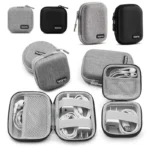 Portable Mini Hard Shell Digital Gadgets Storage Bag Artificial Leather Earphone Charger Case Plug Data Cable U Disk Organizer
