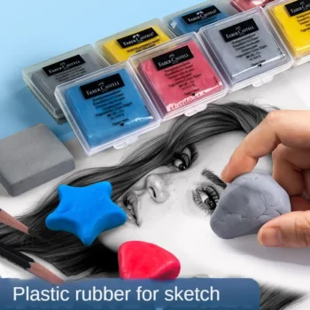 مطاط Faber-Castell-Plasticity ، ممحاة فنية ناعمة ، مسح الضوء ، مطاط عجن للفن ، تصميم البيانتينج ، أدوات رسم