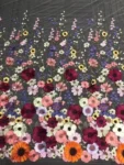 8 Colors multicolor handmade 3D flower lace fabric colorful evening dress lace fabric fashion dress lace 130cm width fabric