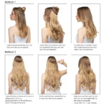 kf-Sd508f064e7e44755878781cc7bccfb5aC-Synthetic-No-Clip-Wave-Hair-Extensions-Ombre-Natural-Black-Blonde-Pink-One-Piece-False-Hairpiece-Fish