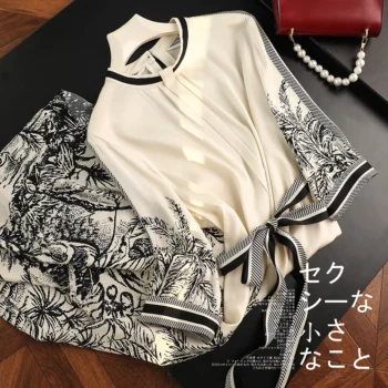 فستان عتيق مطبوع برباط طويل للصيف للنساء مناسبة رسمية موضة واحدة الصدر ميدي للحفلات السهرة Q153