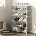 Multilaye Shoe Rack Metal Simple Shoe Rack Dustproof Shoes Organizer Space Saving for Living Room Shoes Shelf Organizers