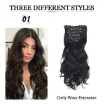 kf-Sf923ed87ccbb41eba09d228b4081dfa3m-Synthetic-Extensions-Hairpieces-Wavy-Curly-22inch-Clip-in-6pcs-Dark-Brown-Natural-and-Soft-Thick-Double
