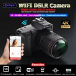 كاميرا مزدوجة D5 4K ، عالية الوضوح ، 64 مليون بكسل ، واي فاي ، DSLR ، كاميرا رقمية للتجميل ، رؤية ليلية ، منتج جديد