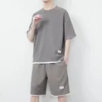 kf-Se5688aff9a934dceae4bebe29b003802K-Men-s-new-waffle-summer-suit-2024-casual-T-shirt-shorts-suit-men-s-sports-suit