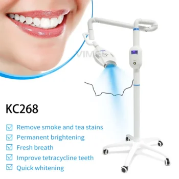 Portable Powerful Dental Teeth Whitening LED Machine Moveable Bleaching Unit Lamp Floor Standing with Wheels