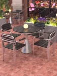 Outdoor Occasional Table and Chair Combination Music Bar Rest Area Small round Table Restaurant Outdoor Dining Table