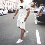 2024 Summer Men's Trend Creative Set Casual Wear Men's T-shirt + Shorts Sports Suit 3D Personality Fashion Men jogging Tshirt ﻿