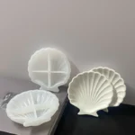 Shell Dish Silicone Mold DIY Epoxy Resin Gypsum Jewelry Dish Plate Storage Tray Mold For Concrete Cement Plaster Making Craft