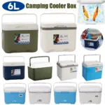 6L Camping Cooler Box Heat Preservation Car Refrigerator Fishing Cooler Juice Beer Ice Bucket Outdoor Camping Fridge Cooling Box
