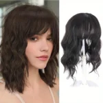 18 inch synthetic hair topper for women natural wave style clip in hair extension realistic top with BB clips