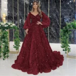 فستان سهرة مثير للسيدات ، مطرز ثقيل ، ZL56 ، فاخر