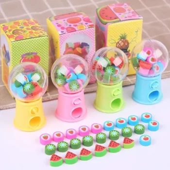 محايات آلة Gashapon الإبداعية 12 قطعة محايات مطاطية صغيرة لطيف الكورية القرطاسية ألعاب أطفال تصحيح أداة اللوازم المكتبية