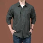kf-Sa795cae911e04fcf9a10b7abde68f57bz-Multi-Pocket-Cargo-Work-Shirts-Men-Fashion-Solid-Color-Loose-Long-Sleeve-Tops-Climbing-Clothes-Camping