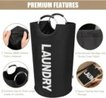 kf-S6240e26d70954ffc959c61ca20b00805P-82LBlack-Large-Laundry-Basket-Collapsible-Laundry-Bag-Freestanding-Tall-Clothes-Hamper-Foldable-Washing-Bin