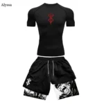 kf-Sf595b2a3a43a4e44aa82465072c4689d6-Men-s-Compression-Suit-Sports-Fitness-Quick-Drying-Suit-Tight-Short-Sleeved-Anime-Double-Layer-Shorts