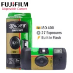 فلاش كهرباء من Fujifilm طراز ACE ISO 400 مزود بـ 27 مصورًا يعرض للاستخدام مرة واحدة مع كاميرا فيلم للاستعمال مرة واحدة (تاريخ انتهاء الصلاحية 2024)