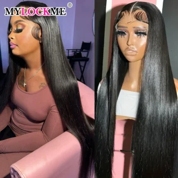 Straight 13x4 13x6 Lace Front Wig Human Hair Transparent 360 Full Lace Frontal Wigs For Women 4x4 Lace Closure Wig 180%